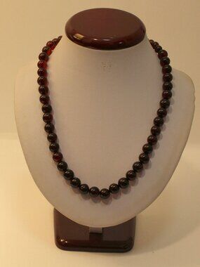 Vintage Amber Burgundy Color Antique Baltic Amber 18 inches